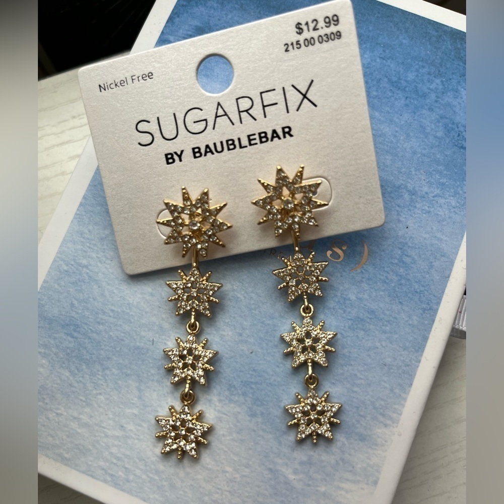 Sugarfix by BaubleBar snowflake dangle earrings